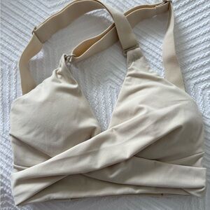 BuffBunny Cream Sports Bra Top